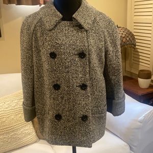 Women’s Sutton studio jacket black-and-white size 16 W with three-quarter sleeve